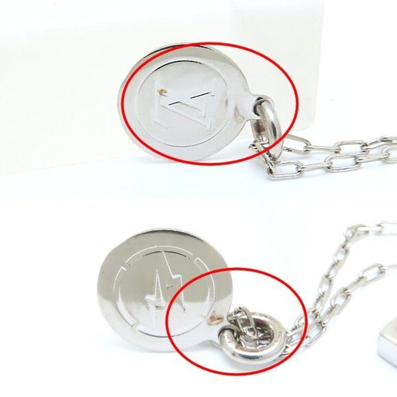 LOUIS VUITTON Silver Necklace - Picture 7 of 10